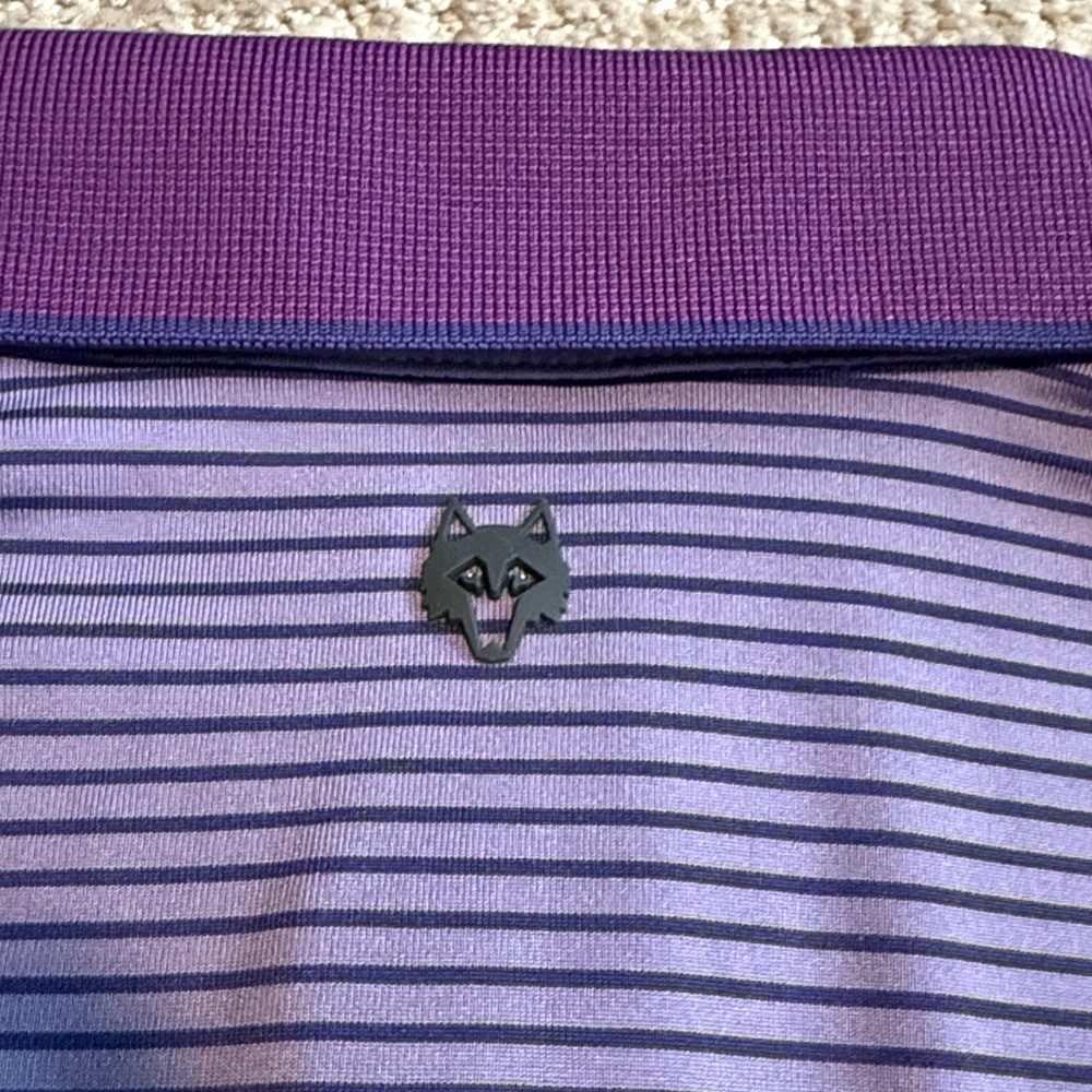 Greyson purple striped polo size large - Picture 5 of 5